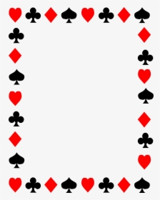 Diamonds Clipart Card - Deck Of Cards Border, HD Png Download, Transparent PNG