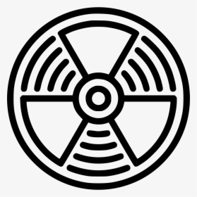 Radiation Radioactivity Nuclear Atomic Danger Mass - Radioactive Danger Symbol Black And White, HD Png Download, Transparent PNG