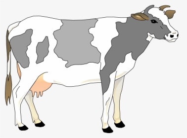 Free Christmas Cow Clipart - Cartoon Cow Transparent Background, HD Png Download, Transparent PNG
