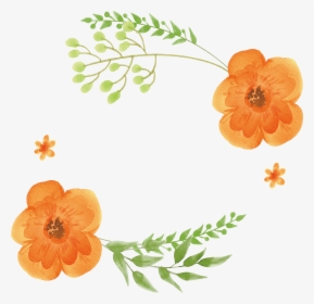 Flowers Orange Painting Flower - Orange Watercolor Flowers Png, Transparent Png, Transparent PNG