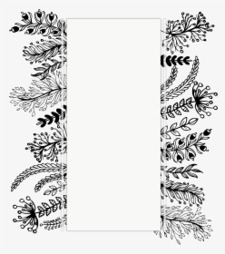 Hand Painted Wildflower Weed Decoration Title Box - Hand Drawn Leaf Frame, HD Png Download, Transparent PNG