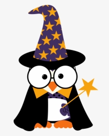 Penguin Clipart Halloween Png Free Download - Buhos Animados De Halloween, Transparent Png, Transparent PNG