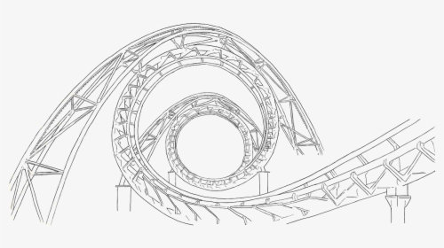 Simple Easy Roller Coaster Drawing, HD Png Download, Transparent PNG