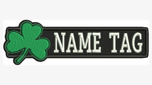 New Irish Clover Custom Embroidered Name Tag Biker - Shamrock, HD Png Download, Transparent PNG
