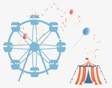 Amusement Park Euclidean Vector Roller Coaster Ferris - Ferris Wheel, HD Png Download, Transparent PNG