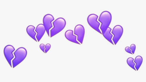#brokenheart #broken #heart #purple #headcrown #crown - Broken Heart Crown Png, Transparent Png, Transparent PNG