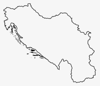 Yugoslavia Map Rubber Stamp   Class Lazyload Lazyload - Yugoslavia Map Black And White, HD Png Download, Transparent PNG
