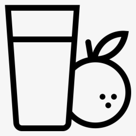 Cocktail Clipart Sharbat - Orange Juice Clipart Black And White, HD Png Download, Transparent PNG