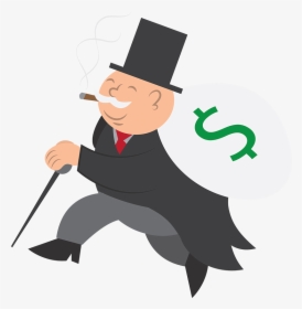 Money Man With Money Bag - Guy Running With A Bag Of Money, HD Png Download, Transparent PNG