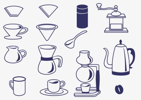 Cafe, Coffee, Icon, Dripper, Mill, Coffee Siphon - Alat Alat Kopi Animasi, HD Png Download, Transparent PNG