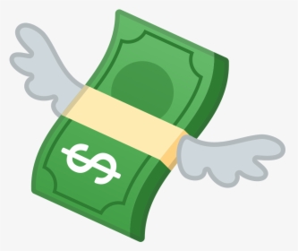 Cartoon Money Png - Money With Wings Clipart, Transparent Png, Transparent PNG