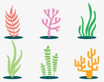 Seaweed Clipart Colorful - Fish Tank Plant Clipart, HD Png Download, Transparent PNG