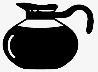 Black And White Coffee Pot Clip Art, HD Png Download, Transparent PNG