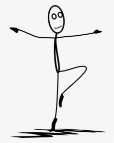 Stick Figure Ballet Dancer - Stickman Dancing Png, Transparent Png, Transparent PNG