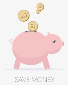 Clip Art Money Coin Icon Cartoon - Piggy Bank, HD Png Download, Transparent PNG