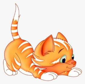 Funny Cartoon Kittens Clip - Cartoon Cat Transparent Background, HD Png Download, Transparent PNG