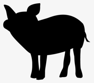 Pig Silhouette Cartoon, HD Png Download, Transparent PNG