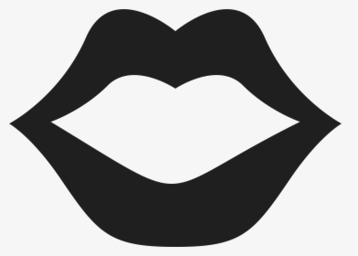 Vector Black And White Collection Of High Quality Free - Kiss Lips Clip Art Black And White, HD Png Download, Transparent PNG