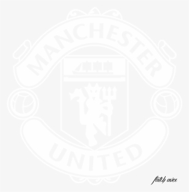 Manchester United Logo Black And White Vector , Png - Manchester United White Logo Png, Transparent Png, Transparent PNG