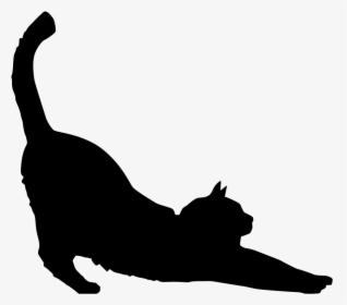Black Cat Silhouette Kitten Clip Art - Silhueta Gato Png, Transparent Png, Transparent PNG
