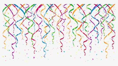 #birthday #ribbons #party #border #birthdayborder #colorful - Birthday Ribbons, HD Png Download, Transparent PNG