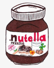 Tumblr Overlays Transparent Food Png - Nutella Cartoon, Png Download, Transparent PNG