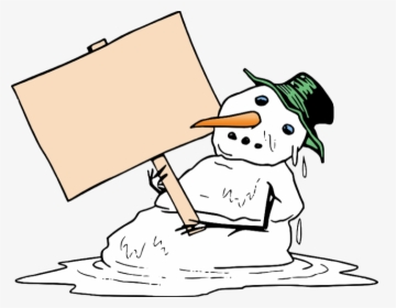Transparent Mouth Clip Art - Melting Snowman Holding A Sign, HD Png Download, Transparent PNG