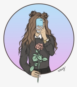 One Of Those Tumblr Girls - Girl Tumblr Cartoon, HD Png Download, Transparent PNG