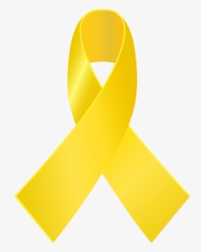 Yellow Awareness Ribbon Png Clip Art - Yellow Awareness Ribbons Png, Transparent Png, Transparent PNG