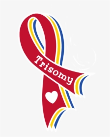 Trisomy Awareness Ribbon - Trisomy Ribbon, HD Png Download, Transparent PNG