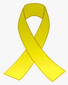 Yellow Awareness Ribbon Png Clipart, Transparent Png, Transparent PNG