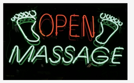 Neon Open Massage Sign - Neon Sign, HD Png Download, Transparent PNG