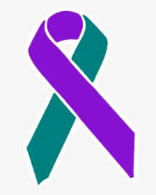 Elegant All Cancer Ribbon With All Cancer Ribbon - Light Blue And Dark Blue Ribbon, HD Png Download, Transparent PNG