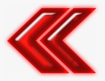 Double Arrow Neon Red Left - Neon Red Arrow Png, Transparent Png, Transparent PNG