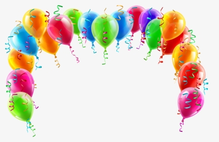Colorful Balloon Arch Png Clipart Picture - Birthday Balloons Frames, Transparent Png, Transparent PNG