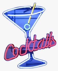 Cocktails Neon Sign Png, Transparent Png, Transparent PNG