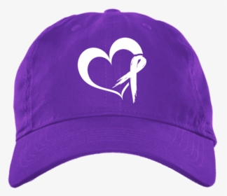Heart Ribbon Brushed Twill Unstructured Cap - Unisex 6 Panel Brushed Twill Unstructured Cap, HD Png Download, Transparent PNG