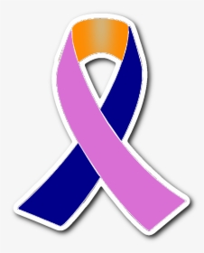Dark Blue, Orange And Orchid Awareness Ribbon Sticker - Psoriatic Arthritis Awareness Ribbon, HD Png Download, Transparent PNG