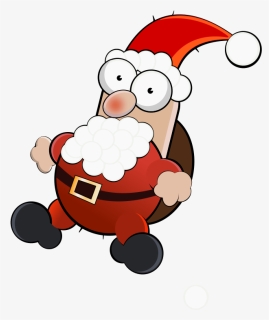Santa Crazy Xmas Man Christmas 555px - Santa Claus Funny Png, Transparent Png, Transparent PNG