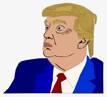 Hairstyle,art,chin - Trump Cliparts, HD Png Download, Transparent PNG