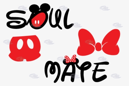 Soul Mate Mickey Mouse Pants Minnie Mouse Bow - Mickey Mouse Soul Mate, HD Png Download, Transparent PNG