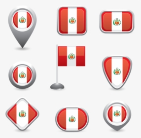 Icona Della Bandiera Del Perù - Bandera Peru Vector Png, Transparent Png, Transparent PNG