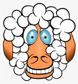 Sheep, Crazy, Grinning, Funny, Comical, Cartoon, Animal - Cartoon Picture Of Crazy Animals, HD Png Download, Transparent PNG