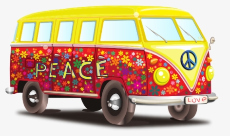 Peace And Love Vw Bus 555px - Love And Peace Bus, HD Png Download, Transparent PNG