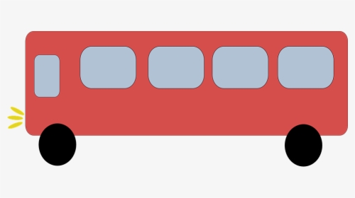 Simple Red Vector Bus - Rectangle School Bus Clipart, HD Png Download, Transparent PNG