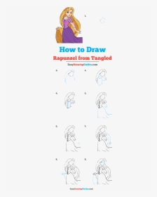 How To Draw Rapunzel From Tangled - Draw Rapunzel Step By Step, HD Png Download, Transparent PNG