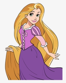 How To Draw Rapunzel From Tangled - Easy Rapunzel Hair Drawings, HD Png ...