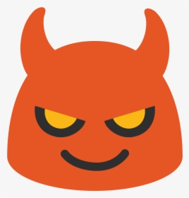 Clip Art Cara De Mal - Android Red Devil Emoji, HD Png Download, Transparent PNG