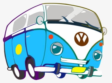 Bus Cartoon Transporter Free Picture - Vw Transporter Clipart, HD Png Download, Transparent PNG