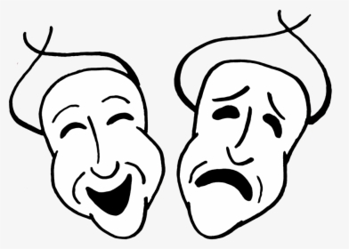 Comedy And Tragedy Masks Clip - Comedy And Tragedy No Background, HD Png Download, Transparent PNG